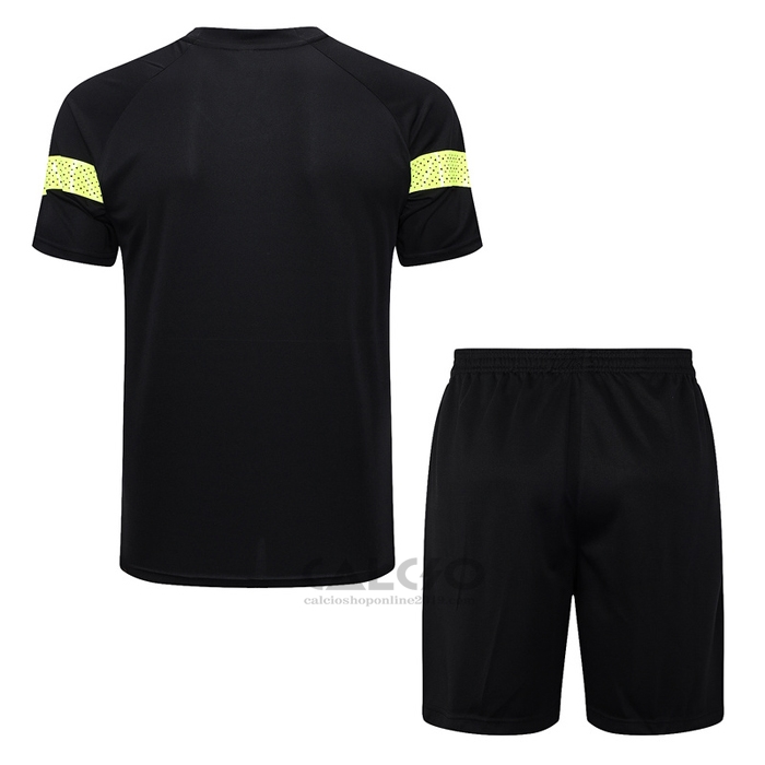 Tuta da Track Manchester City Manica Corta 2022-2023 Nero - Pantaloncini